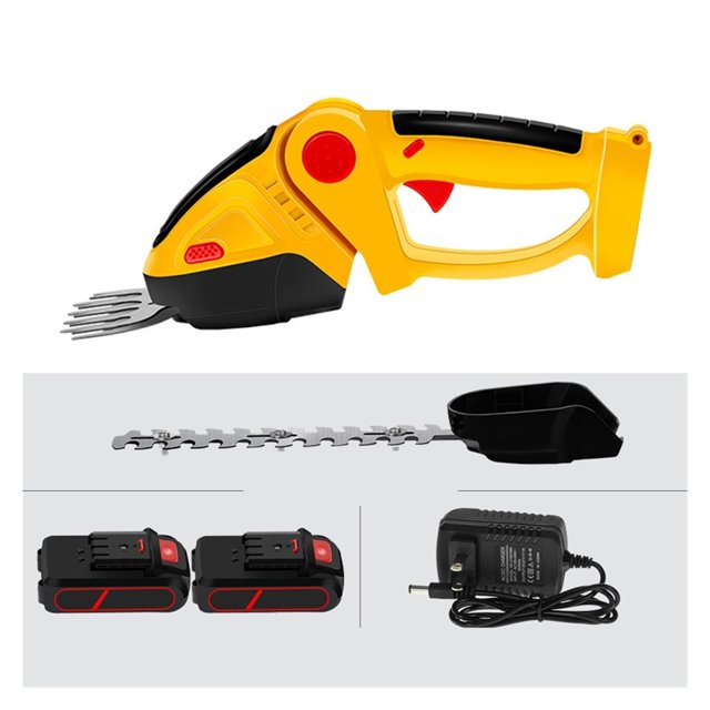 2 In 1 24V Cordless Electric Hedge Trimmer 20000RPM Rechargeable Handheld Household Shrub Weeding Pruning Mower Garden Tools ,Easy to Use