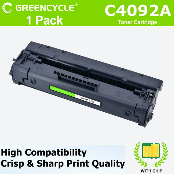greencycle C4092A Black Toner Cartridge Replacement Compatible for 92A EP-22 LBP-800 810 1110 1120 Work with Laser Jet 1100 1100a 1100ase 1100axi 1100se 1100xi 3200 3200m 3200se Printers,1PC