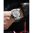 thumbnail image 3 of Reloj de pulsera impermeable Binbond Hollow no mecánico  Blanco, 3 of 9