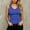 Blue, variant on Women Solid Light Ash Tone Vertical Ribbed V Neck Fitted Sleeveless Tank Top Stretchy Moisture Wicking Knit Fabric For Gym Workout Gray XXL