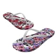 thumbnail image 5 of Chririnla Womens Skull Flower Print Flip Flops Comfortable Casual Slip On Slides Sandals Lightweight Soft Footbed Fashion Bathroom Walking Flats Slippers, 5 of 7