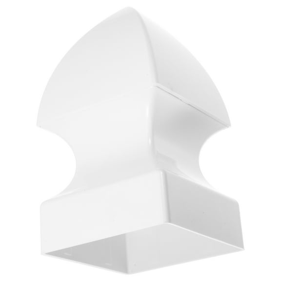 OUNONA  Gothic Column Cap Fence Post Vinyl Parts 4 Caps Fences White