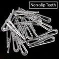 thumbnail image 2 of 1000 Pcs Clear U Shape Plastic Alligator Clips with Teeth Shirt Folding Clips for Socks Dress Ties Hold Garments in Place, 2 of 7