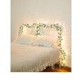thumbnail image 3 of 20 Led Artificial Maple Green Leaf Rattan Garland String Lights Vine Fairy Led Copper Wire Decor Solar Powered, 3 of 4