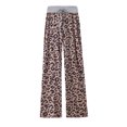 thumbnail image 1 of Pants Clearance Womens Comfy Stretch Floral Print Drawstring Wide Leg Lounge Pants Spring Coffee Xxxxl, 1 of 3