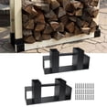 thumbnail image 2 of Powder-Coated Steel Adjustable Firewood Log Rack Brackets Heavy Duty for Wood, 2 of 3