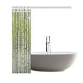 thumbnail image 3 of ARTJIA Home Bath Decor Fabric Green Birch Tree Shower Curtain Hooks 66x72 Inches-Bare Birch Trees with Fresh Green Leaves in Spring Curtains, 3 of 3