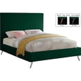 thumbnail image 2 of Meridian Furniture Jasmine Contemporary Velvet King Bed in Green, 2 of 6