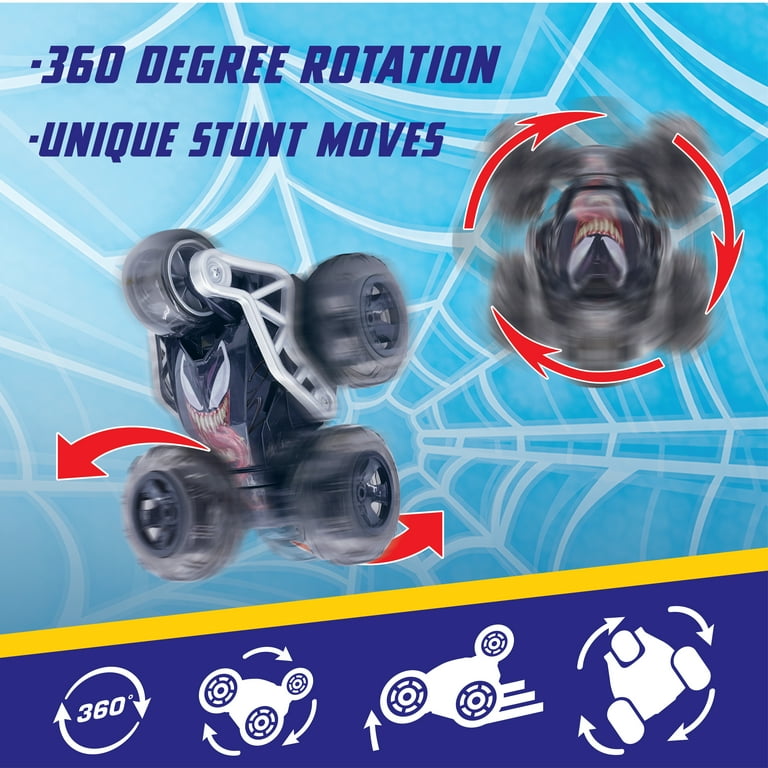 Jada Marvel Venom RC Car 5-Wheel Stunt Car with Standing Drift