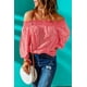thumbnail image 3 of ABPHQTO Blusa de manga farol con estampado floral y hombros descubiertos para mujer, 3 of 5