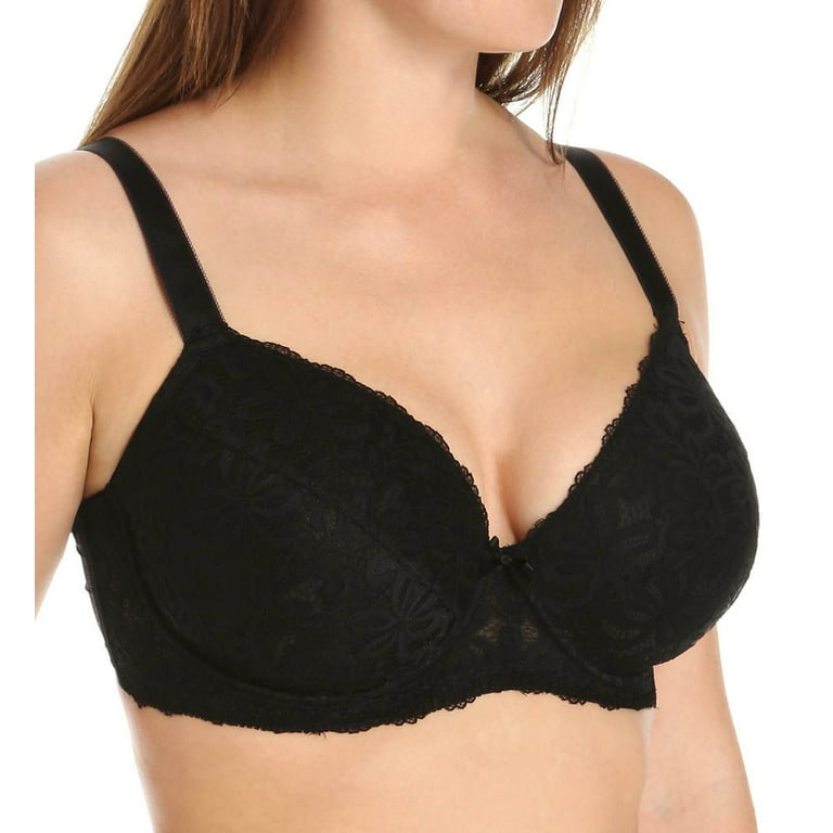 Exclare Women's Multiway Strapless Bra Full Figure Underwire Contour Beauty  Back Plus Size Bra(Black,32DD)