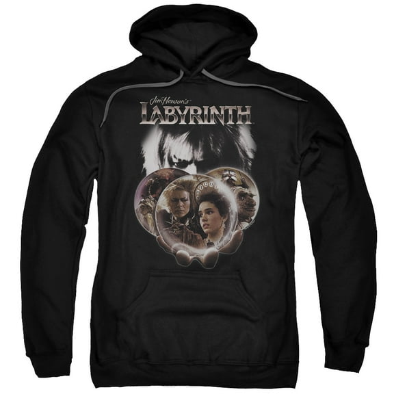 Labyrinth Globes Adult Pullover Hoodie Sweatshirt Black
