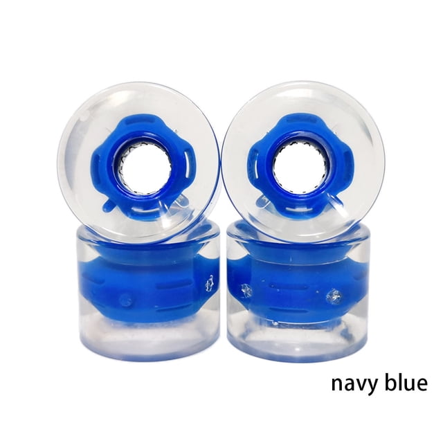 stanreset 4 Pcs Roues de Skate Remplacement Composant Modifié Sport de Plein Air Composants Roulants Universels Roues à Roulettes en Ligne Modification Bleu Foncé