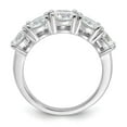 thumbnail image 2 of Sterling Silver Rhodium-plated CZ 5-Stone Ring, 2 of 6