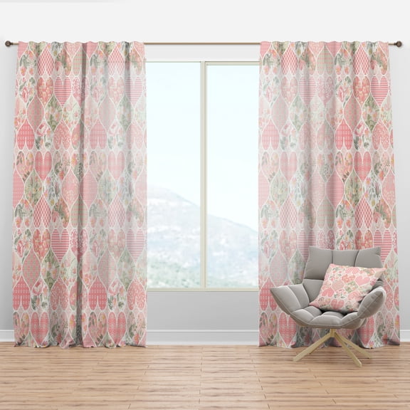 Designart 'Blossom Pink XXIII' Modern Curtain Panel
