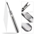 thumbnail image 2 of EXLEAF 2 Pcs Stainless Steel Dead Skin Fork V-Shaped Nail Edge Dead Skin Durable Cuticles Scraper Nail Care Essential Tool to Remove Cuticles from Nails, 2 of 15