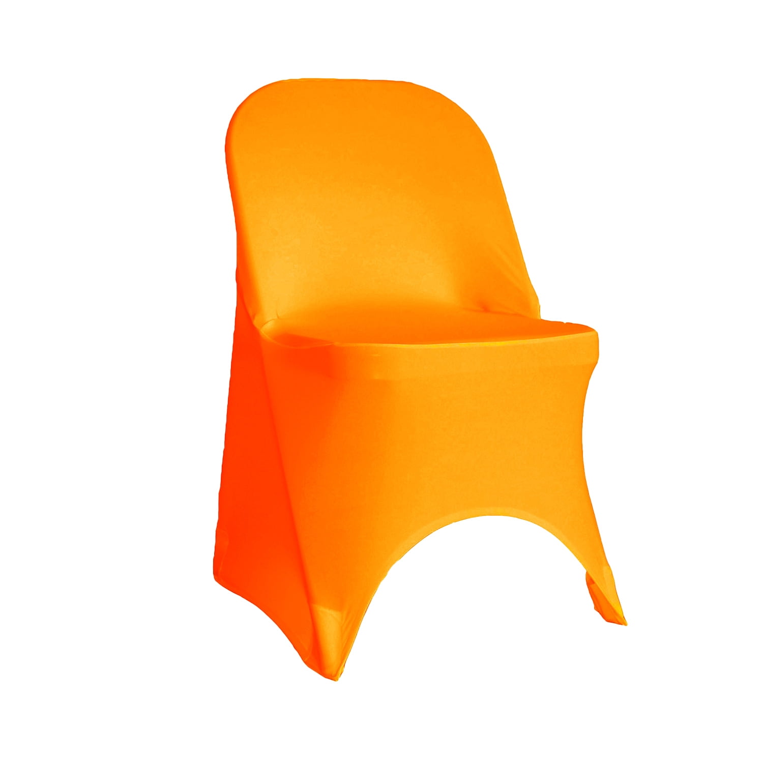 Your Chair Covers Stretch Spandex Folding Chair Cover Orange