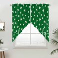 thumbnail image 5 of Lucky Shamrock Kitchen Window Curtains, Swag Curtains Valance for Bedroom Living Room Bathroom, St. Patrick's Day Irish Clover Green Rod Pocket Window Treatment Curtain Block Drapes 2 Panels 36"x36", 5 of 9