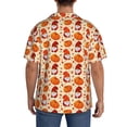 thumbnail image 3 of Yiaed Gnomes Pumpkin And Mushrooms Print Mens Casual Wrinkle Free Shirts Short Sleeve Button Down Summer Stretch Dress Shirt-3X-Large, 3 of 5