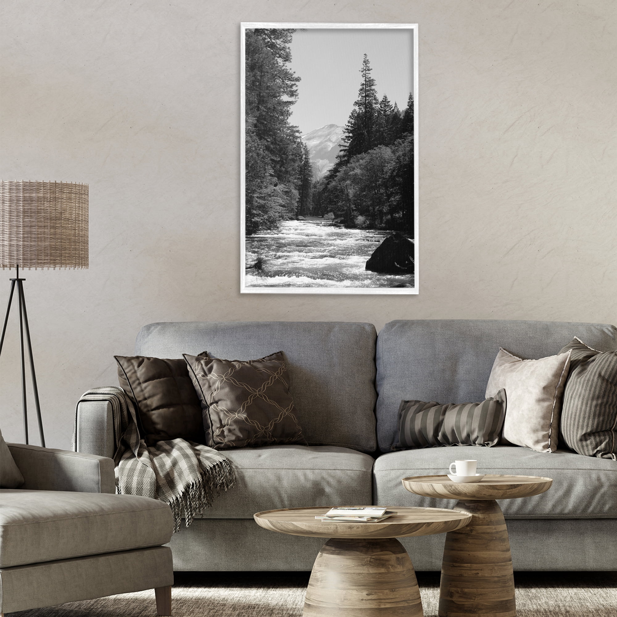 Stupell Industries Merced River Flow White Framed Giclee Art, design by Kim Curinga