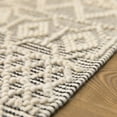 thumbnail image 6 of Handwoven Black and White Textured Wool Flatweave Kilim Rug, 6 of 7