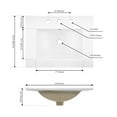 thumbnail image 6 of JONATHAN Y Ancillary 3-Hole 24 in. W x 18.25 in. D Classic Contemporary Rectangular Ceramic Single Sink Basin Vanity Top, White, 6 of 8
