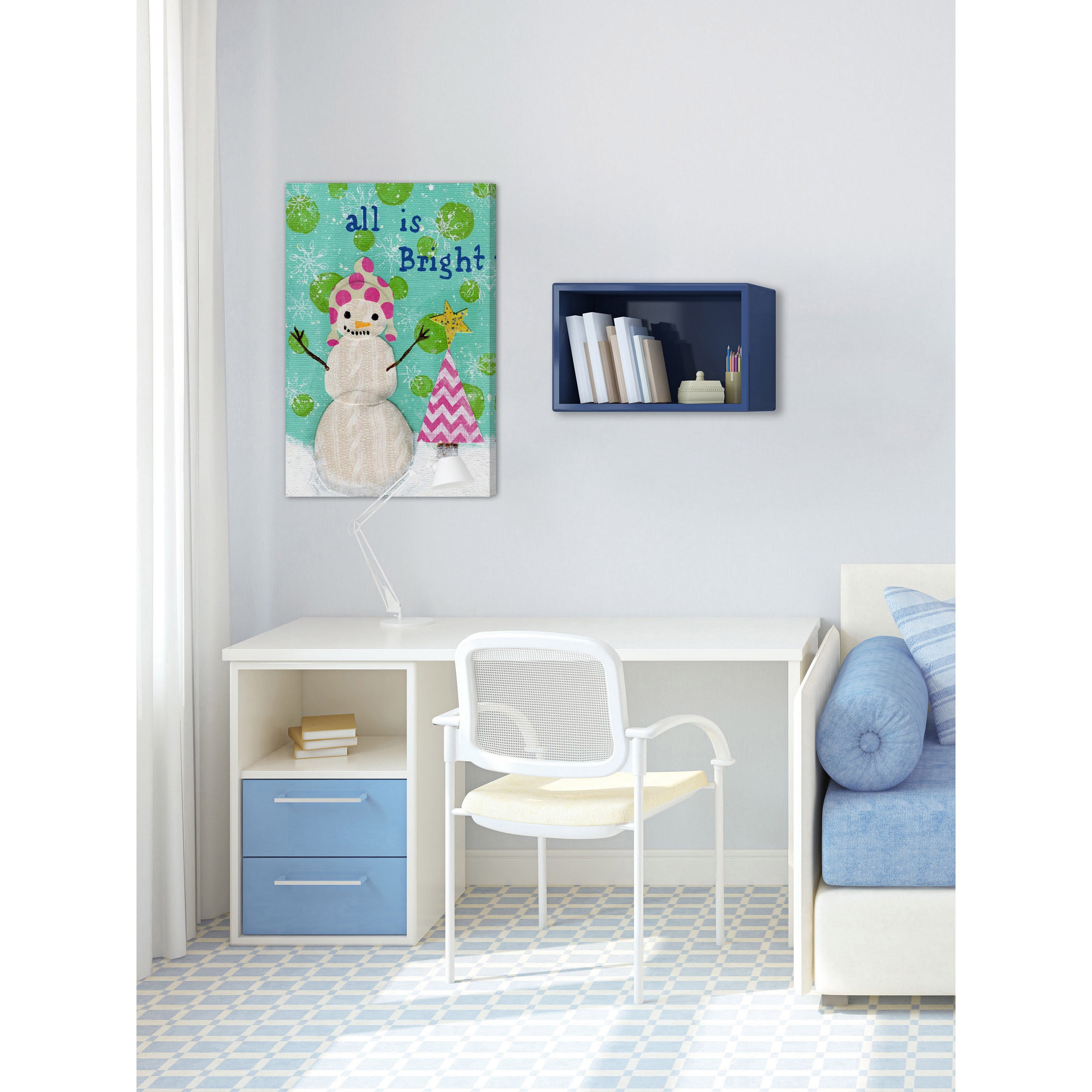 Marmont Hill "All Is Bright" by Jill Lambert Painting Print on Wrapped Canvas
