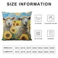 Shiartex Cute Sheep Throw Pillow Cover,Sunflowers Cushion Case Rustic