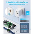 thumbnail image 3 of Adaptador de viaje decable universal con 2 USB-C (PD de 20 W) y 1 USB-A, 3 of 7
