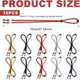 thumbnail image 2 of 10 Pcs Support de Sangle de Lunettes, Chaîne de Lunettes Réglable pour Femmes Hommes, Chaîne Universelle pour Lunettes de Soleil, Lunettes de Lecture, Sports et Activités Extérieures, Multicolore, 2 of 5