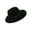 Black, variant on Elegant Homburg Unique Styling Hat with Wide Brimmed Flat Wide Brimmed Western Hat for Casual Wear