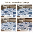 thumbnail image 7 of ODIKA 8'x10' Blue Abstract Geometric Rounded Shapes Washable Area Rug Flowing Forms Scattered Dots Rainbow Arcs for King Size Bedroom Under Bed, Master Suite, Non-Shedding, Easy Care, 7 of 7