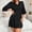 Black, variant on Midi Summer Dresses for Women Short Sleeve Lace trim Comfy Cotton V-Neck Beach Casual Sheer Flowy Pajamas Nightgowns S