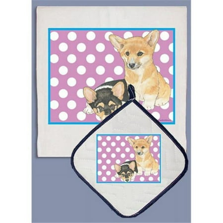 

Corgi Welsh Pembroke Dish Towel And Pot Holder Set