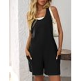 thumbnail image 4 of Combinaison d'Été Décontractée Sans Manches pour Femmes, Combishort Ample à Col Rond avec Poches, Vêtements 2026 Noir m, 4 of 8