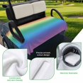 thumbnail image 5 of Golf Cart Seat Covers for 2 Seater,Rainbow Colors Ombre Cream Microfiber Cart Seat Towel Blanket,Modern Abstract Art Aesthetics Absorbent NonSlip Bench Seats Protector for Golf Course 51"x31", 5 of 9