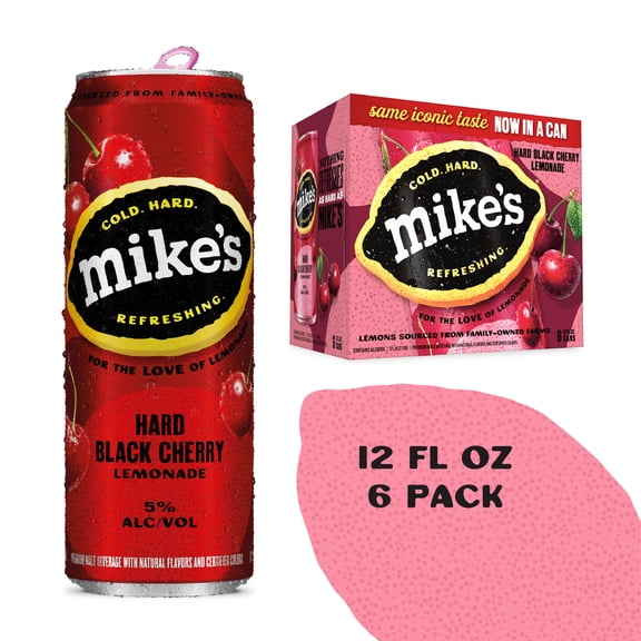 Mike's Hard Lemonade Black Cherry, 6 Pack, 12 fl oz Cans, 5% ABV