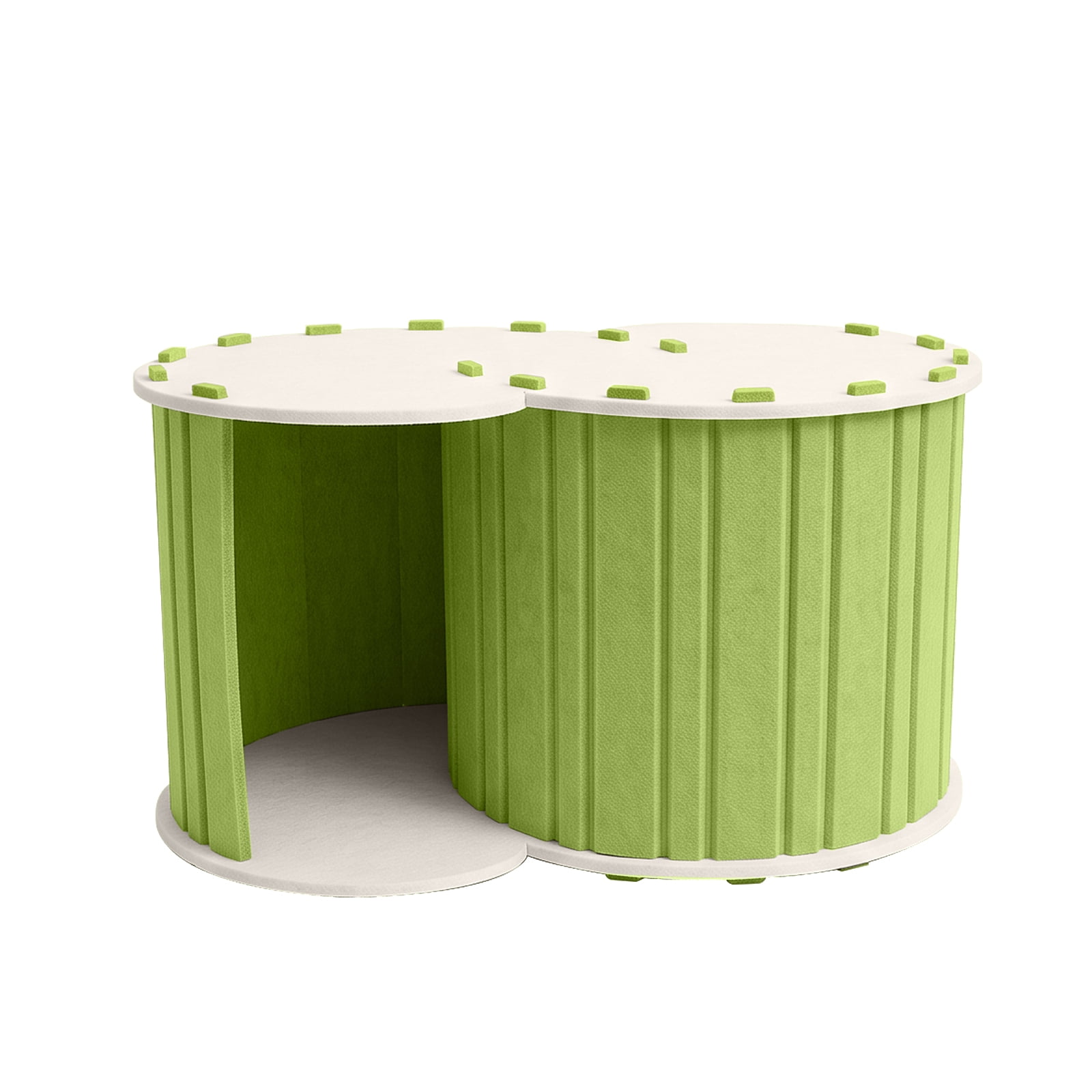 Cat Tunnel Bed Pet House, Multi‑Functional Security Senses Cat Tunnel, Educational Interactive Toy for Playing & Resting, Foldable Pet Hideaway Tunnel for Small Animals, Green 58*40*30cm