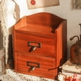 thumbnail image 3 of WHAMVOX Boîte de Rangement de Bureau Multifonctionnelle Boîte de Rangement Fini Vieilli en Bois 1 Ensemble pour Espace d'Étude, 3 of 8