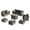 Black, variant on XIZZI 10PCS Patio PE Rattan Outdoor Furniture Set w/ Rectangle Fire Pit,Black Cushion