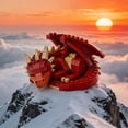 thumbnail image 3 of Sleeping Red Dragon Building Blocks Set – Cozy Fantasy Creature Decor, Whimsical Gift for Dragon Lovers, Compatible with Major Brick Brands, 3 of 5