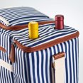 thumbnail image 5 of Acorn Street Dual-Compartment 2 Wine Bottles, 12-Can Soft Insulated Cooler in Blue Vineyard Stripe, 5 of 10