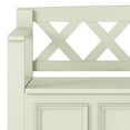 thumbnail image 5 of Simpli Home Amherst 48 inch Wide Solid Wood Transitional Entryway Bench in Antique White, 5 of 13