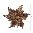 thumbnail image 2 of Vickerman 17" Chocolate Pearl Glitter Poinsettia Artificial Christmas Stem, 3 per Bag, 2 of 3