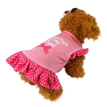 Summer Cute Pet Puppy Small Dog Cat Pet Dress Apparel Clothes Fly Sleeve Dress