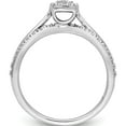 thumbnail image 2 of 10K White Gold Diamond Cluster Complete Engagement Ring (Size 7) Made In India rm6395e-012-0waa, 2 of 5