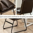 thumbnail image 5 of Faux Leather and Metal Dining Chairs / Stand Out with Unique Sled-Base Design, 5 of 6