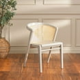 thumbnail image 4 of SAFAVIEH Edan Mid-Century Wood Solid Dining Bistro Chair, Grey/Natural, 4 of 13