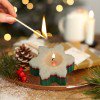 Vela aromática invernal con aroma a copo de nieve. Venta al por mayor. Ideal para Navidad. Pequeño regalo.