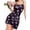 Black, variant on Women'S Nightgown Satin Heart Print Silk Full Slip Nightdress Chemise Sleepwear